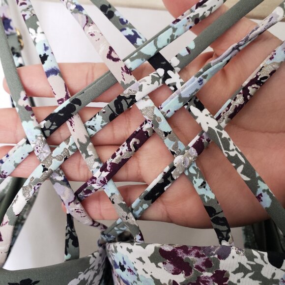 Ambrielle Woman Multicolor Strappy Push Up Top Piece Only Bathing Suit Size XL - Picture 7 of 13